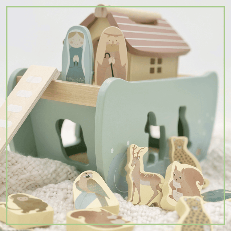 Noah’s Ark Shape Sorter – Wooden Animal Toy Ages 2+
