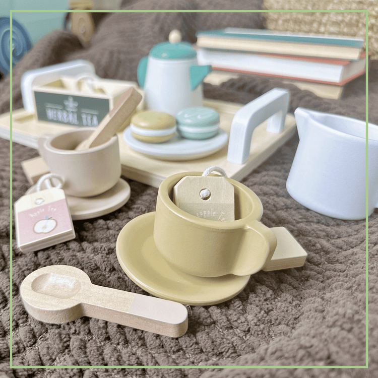Wooden Tea Party Set – Pretend Play Tea Set Ages 3+