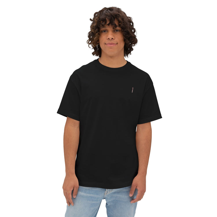 Origin 1 Oversized Tee — Minimalist Back Graphic Boxy T‑Shirt