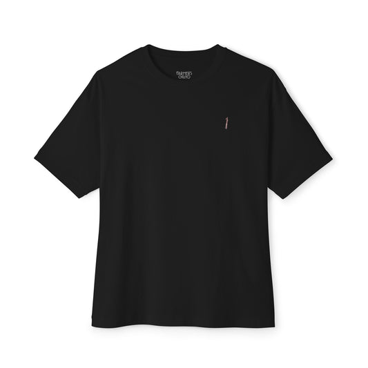 Origin 1 Oversized Tee — Minimalist Back Graphic Boxy T‑Shirt