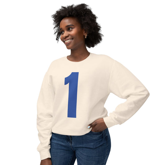Playa Origin 1 Crewneck Sweatshirt — Blue ‘1’ Front Number