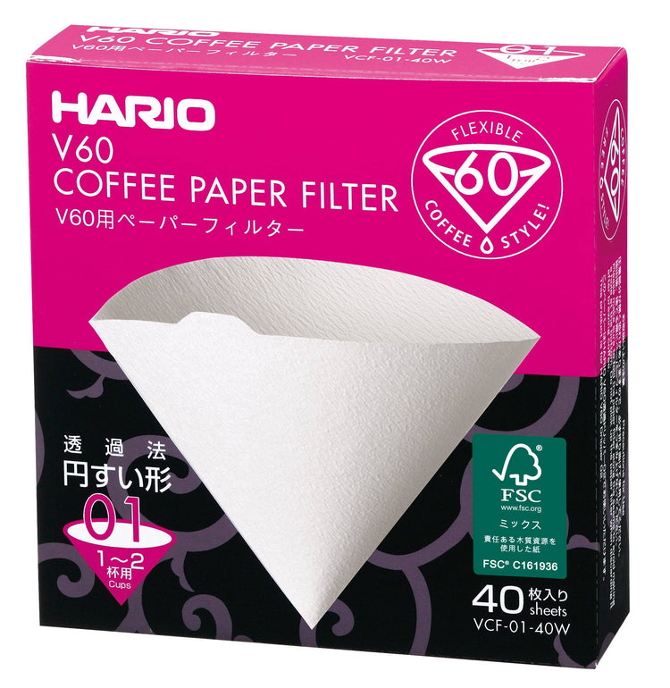 V60 Paper Filters: White / 100 Sheets Boxed 02
