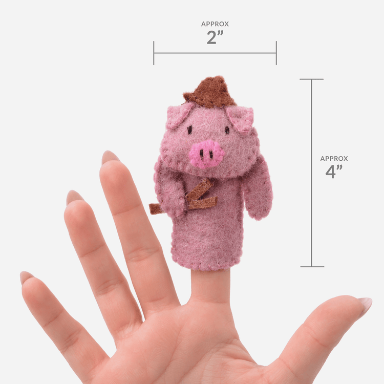 Three Little Pigs Finger Puppet Set – Story Play Ages 3+