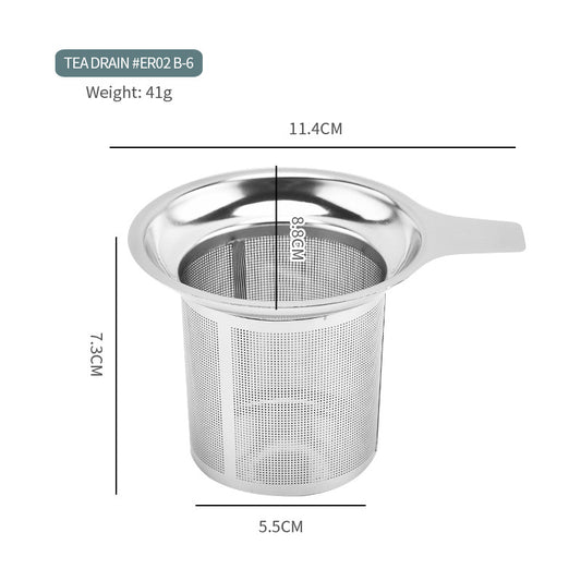 Tea Strainer Fine Mesh Tea Infuser With Lid And Foldable Handles For Loose Leaf Tea Brewing