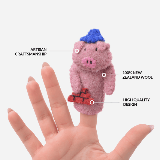 Three Little Pigs Finger Puppet Set – Story Play Ages 3+